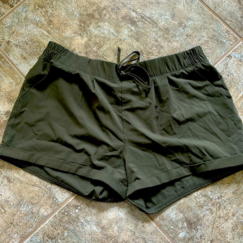 Zyia summer shorts in an olive green